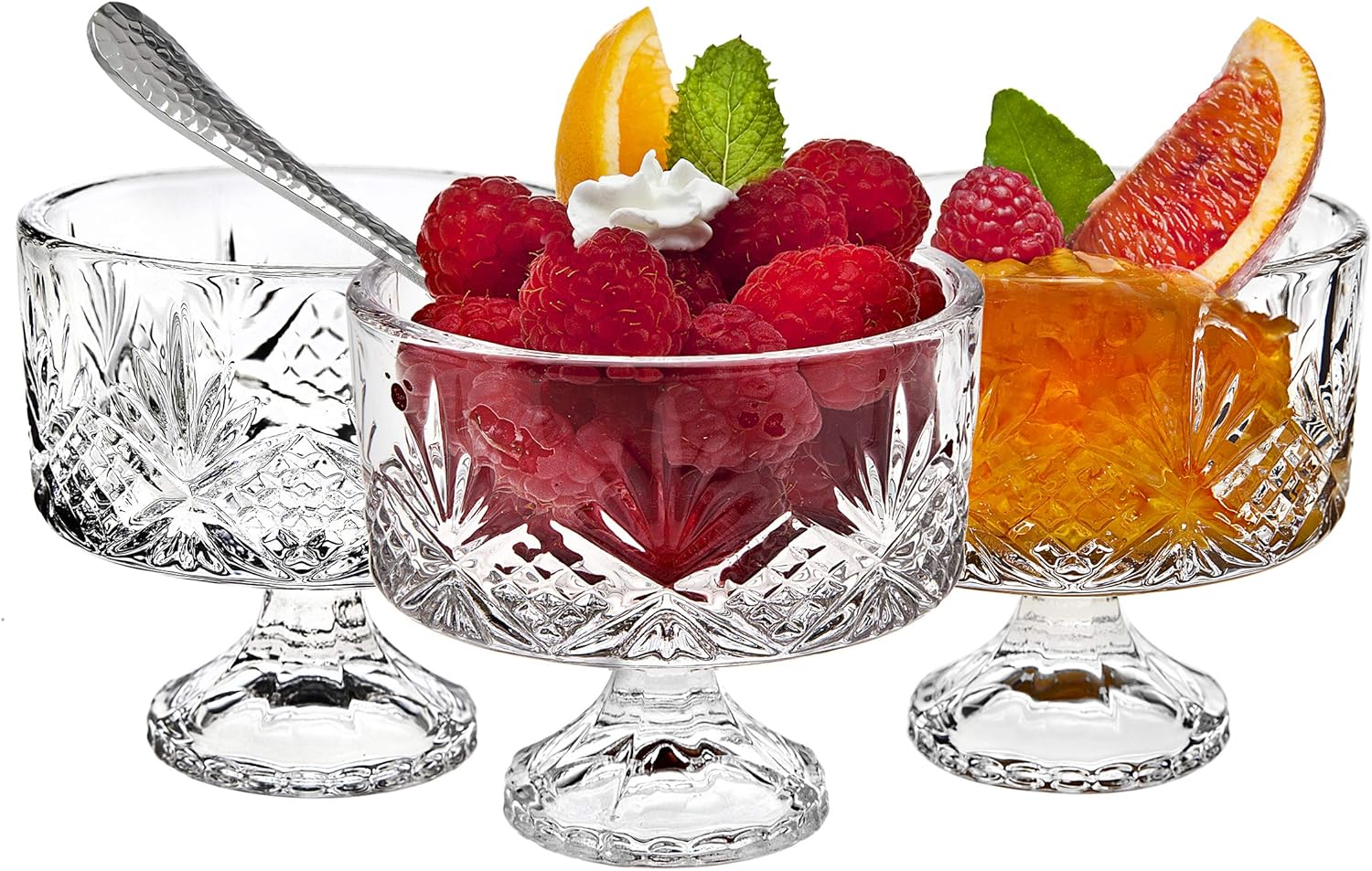 Easy Lemon Raspberry Trifle 7 glass trifile set