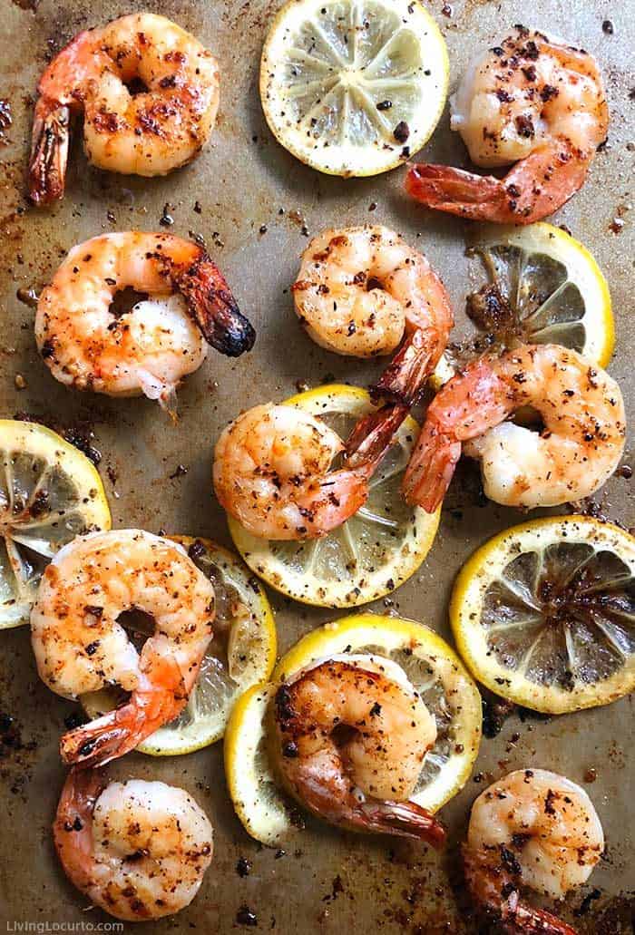 Sheet pan shrimp dinner