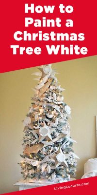 How to Paint a Christmas Tree White - Easy Home Decor Craft