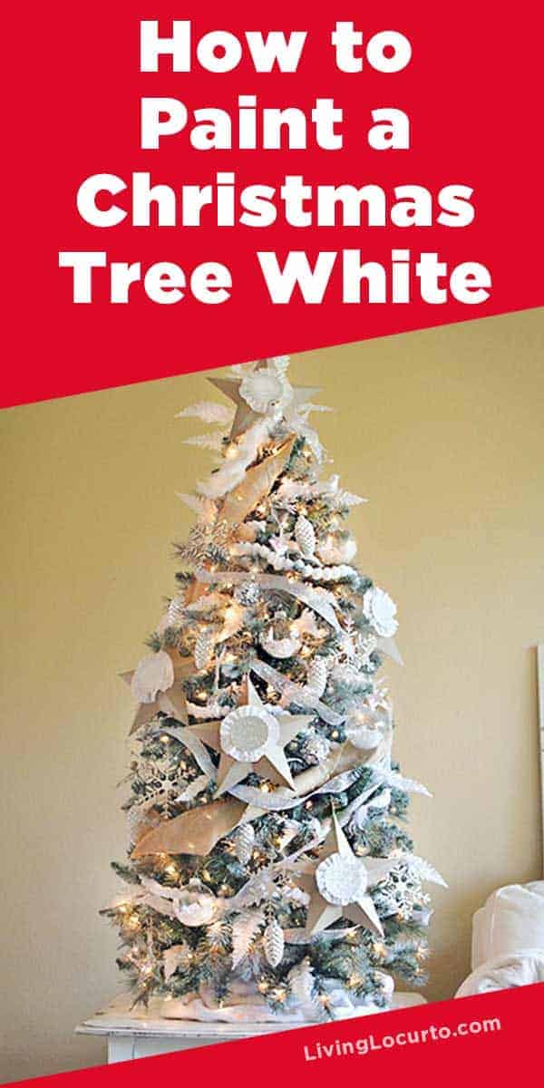 How to Paint a Christmas Tree DIY White Christmas Tree