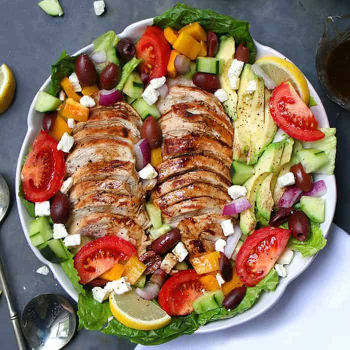 19 Easy Summer Dinners 4 Easy Recipes - Greek Chicken Salad Summer Dinner Recipes