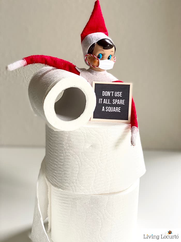 9 Hilarious Stuck at Home Elf Letter Boards - Save Toilet Paper Sign - Living Locurto