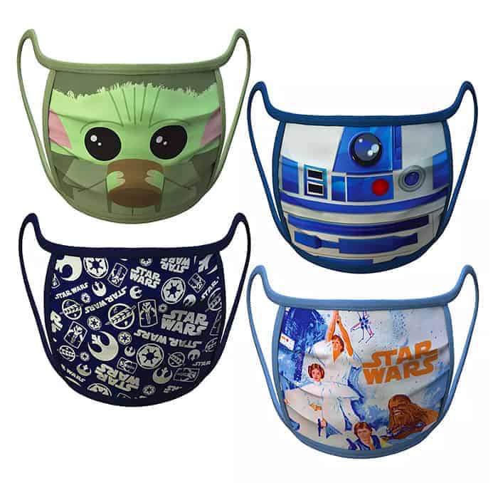 Disney fans will love these adorable cloth Disney Face Masks for adults and kids. Star Wars designs.