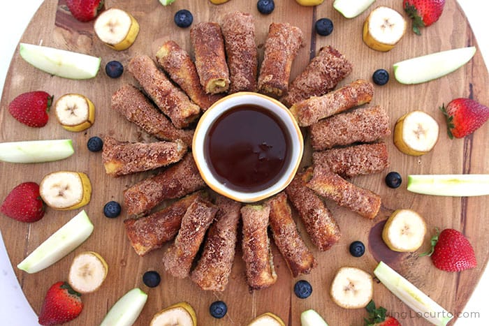 Air Fryer Peanut Butter French Toast Roll-Ups