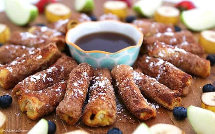 Air Fryer Peanut Butter French Toast Roll Ups