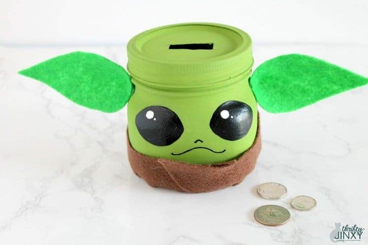 Baby Yoda Mason Jar Bank Kids Craft Baby Yoda Mason Jar Bank Kids Craft