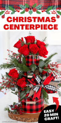 Christmas Centerpiece - Easy Home Decor Flower Arrangement Craft