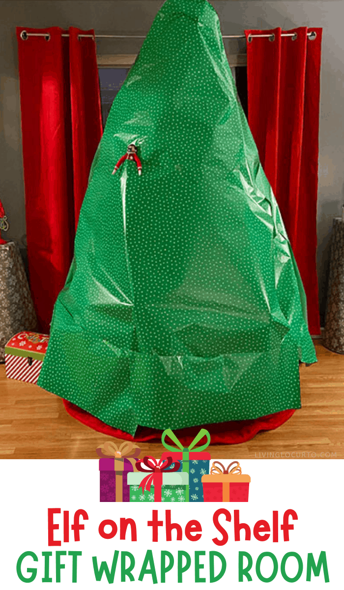 Elf on the Shelf Gift Wrapped Room