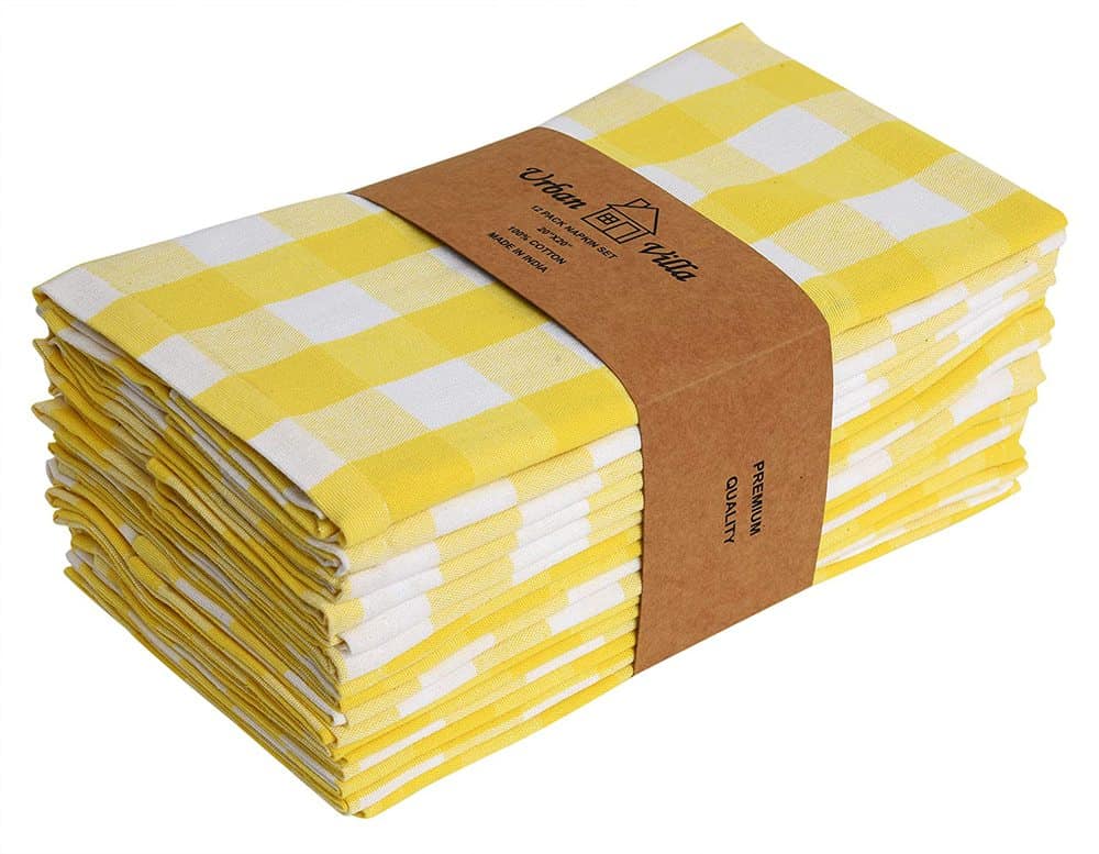 Gnome Door Hanger 2 Yellow check Napkins Gnome Door Hanger Craft
