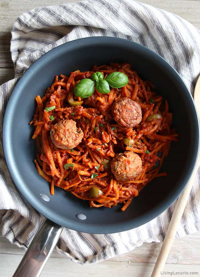 Butternut Squash Noodles with Tomato Sauce
