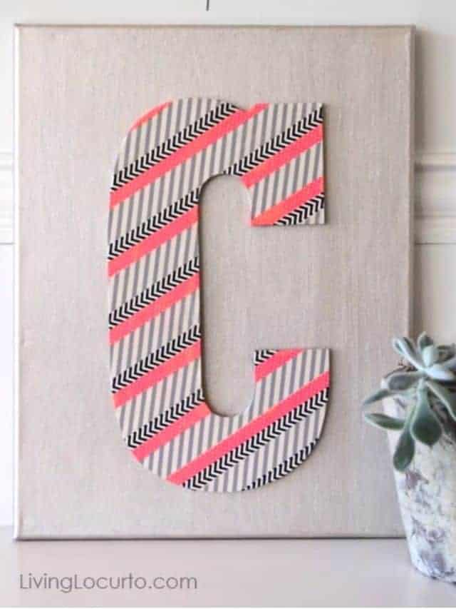 Washi Tape Wall Art Home Decor Craft
