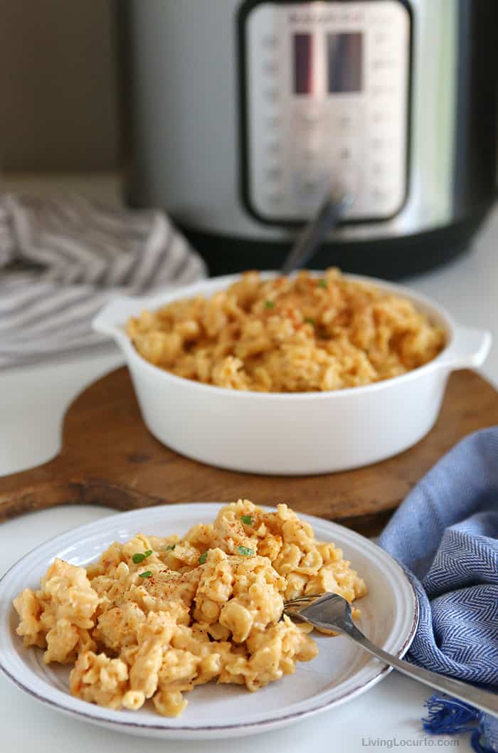 Instant Pot Mac and Cheese Recipe with plate of pasta