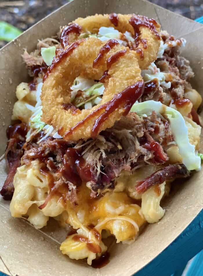10 Best Snacks at Disney's Animal Kingdom 11 baked macaroni and cheese with pulled pork Animal Kingdom snack