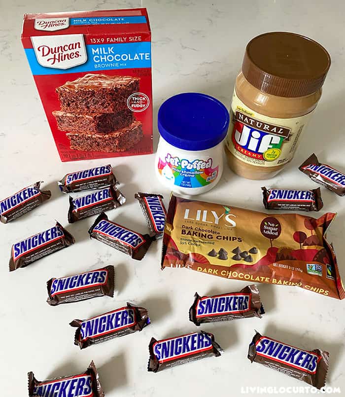 5 layer candy bar brownie ingredients