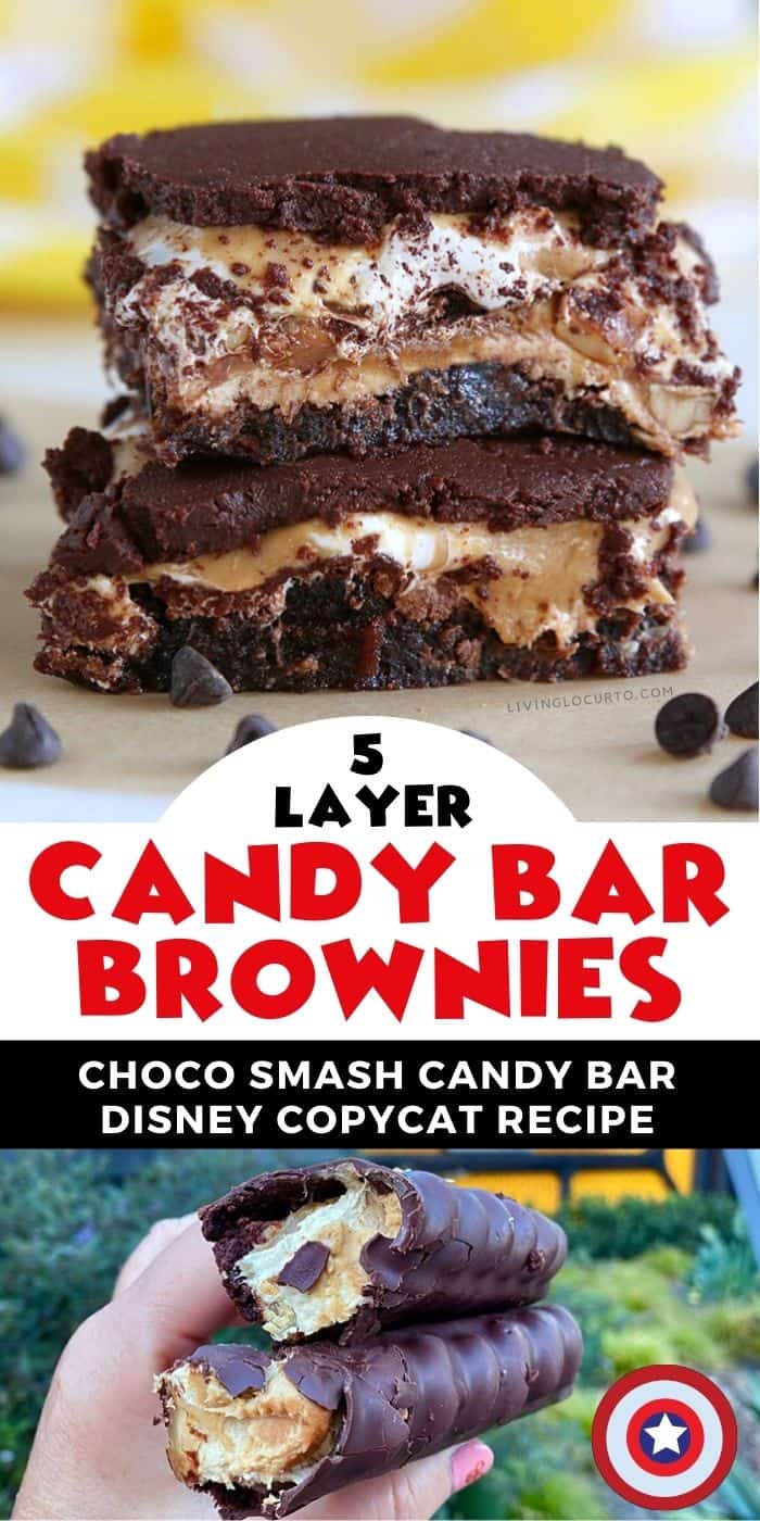 5 Layer Candy Bar Brownies - Disney Choco Smash Copycat Recipe