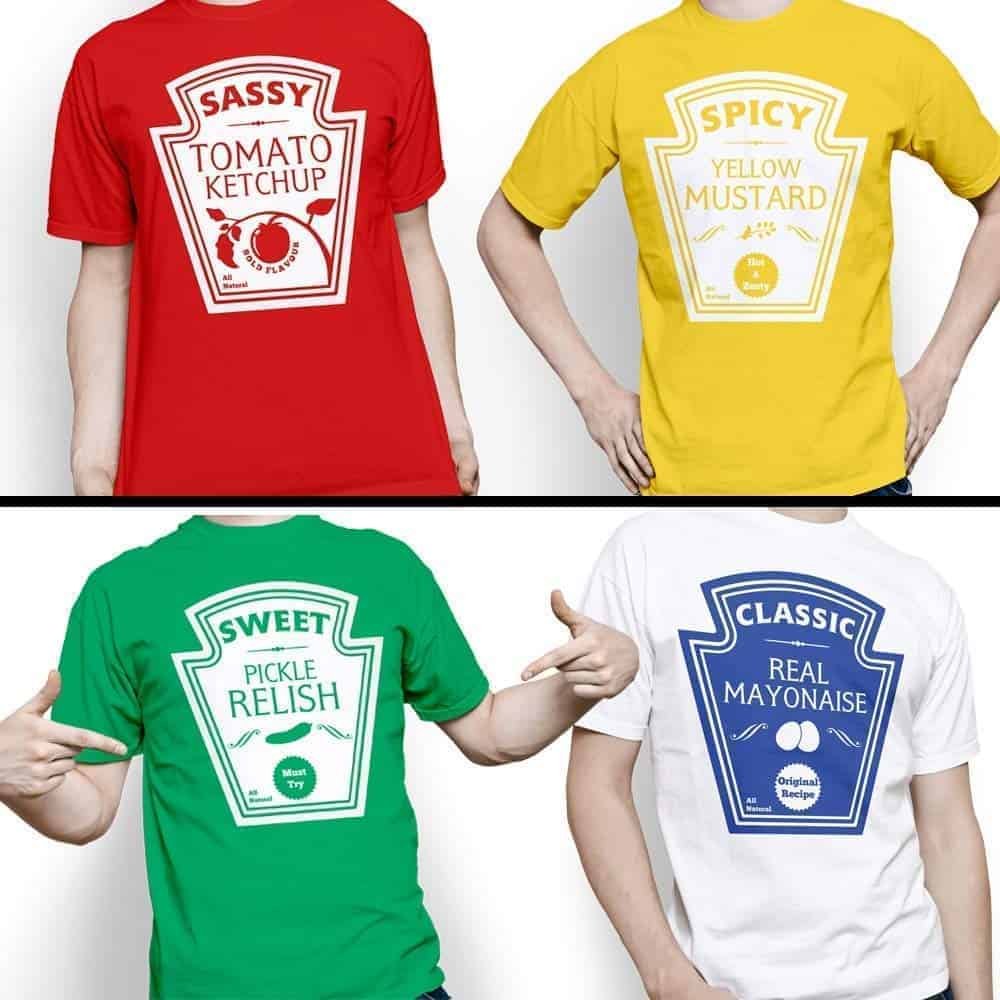 Group Halloween Costume Condiment T-shirts Group Halloween Costume Condiment T-shirts