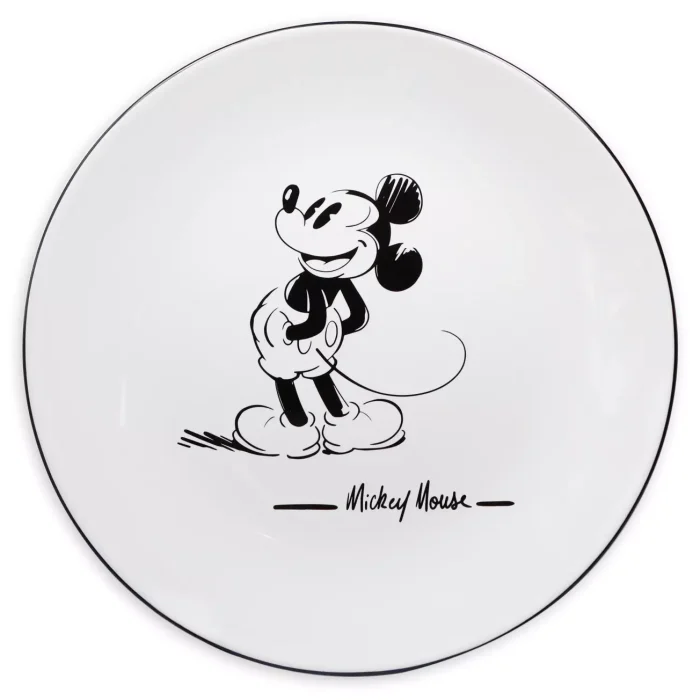 Mickey Black and White plate