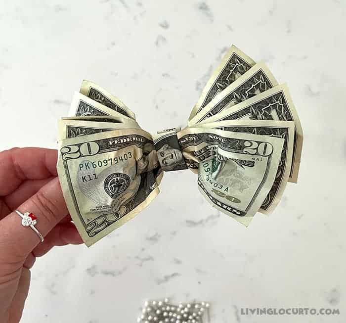 Money Disney Minnie Ears 10 Money Disney Minnie Ears Bow made out of cash