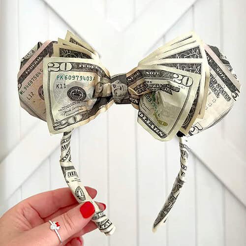Money Disney Minnie Ears 12 DIY Disney Minnie Ears made out of money