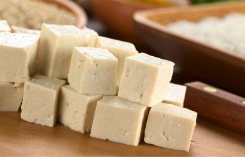 Uncooked drained Tofu cubes