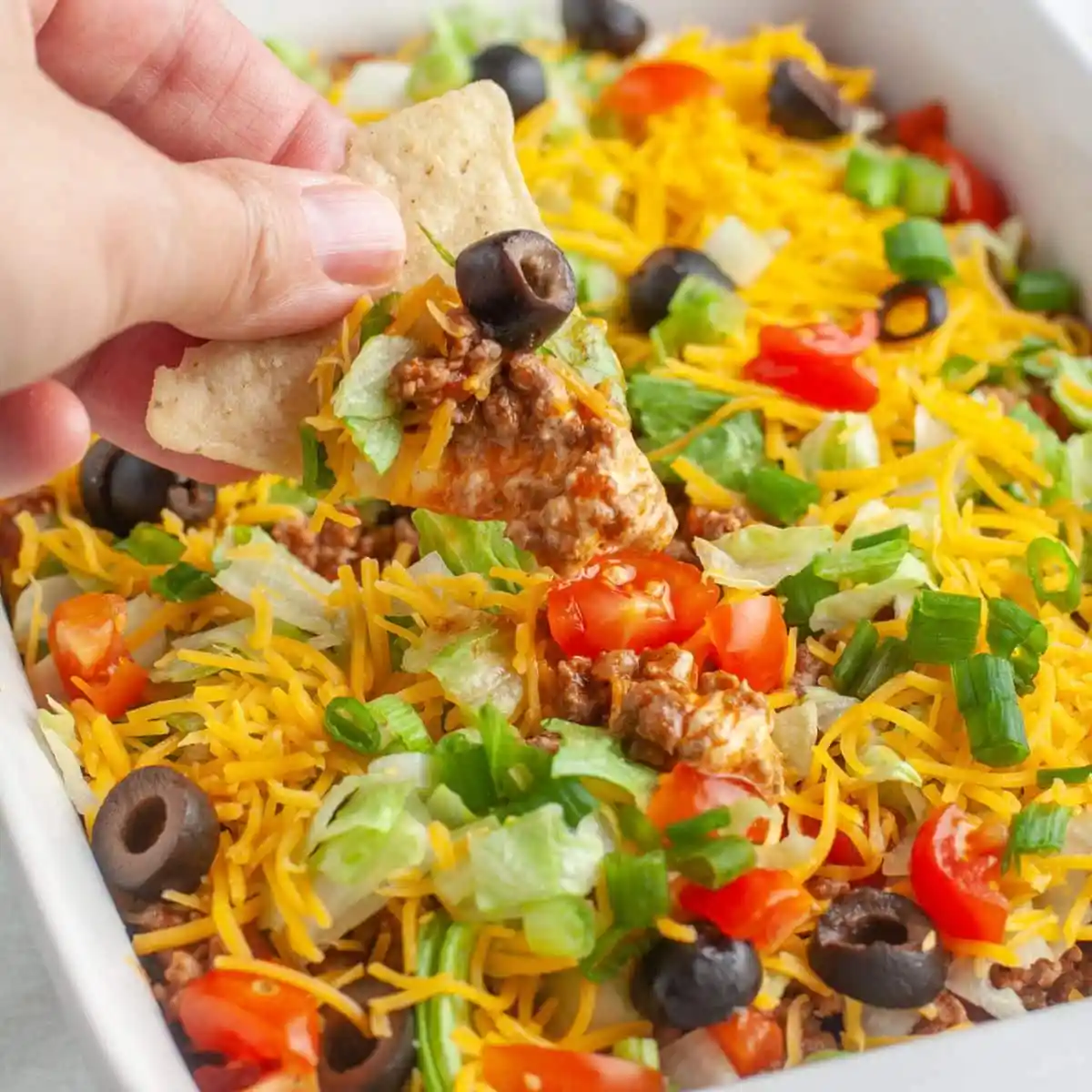 Layered Ground Beef Taco Dip Layered Ground Beef Taco Dip