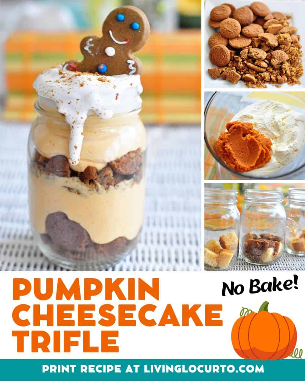 pumpkin cheesecake trifle with gingersnaps