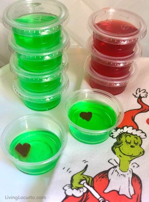 The Grinch Jello Shots - Grinch Party Ideas