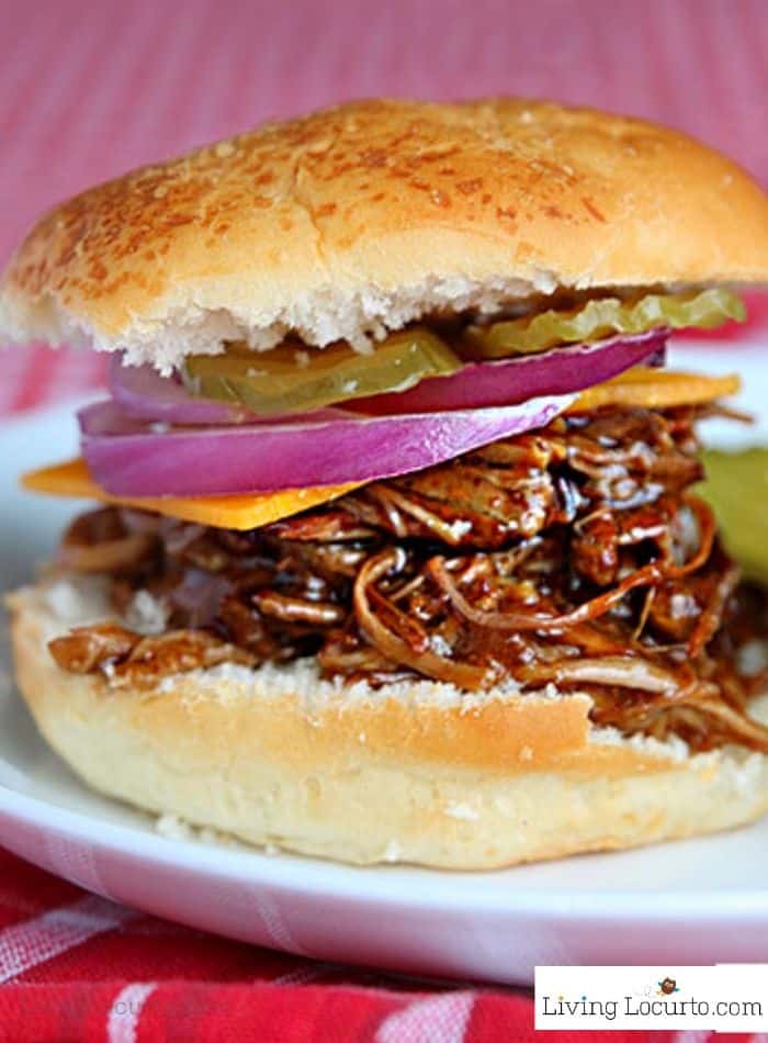 BBQ Brisket Sliders topped with red onions