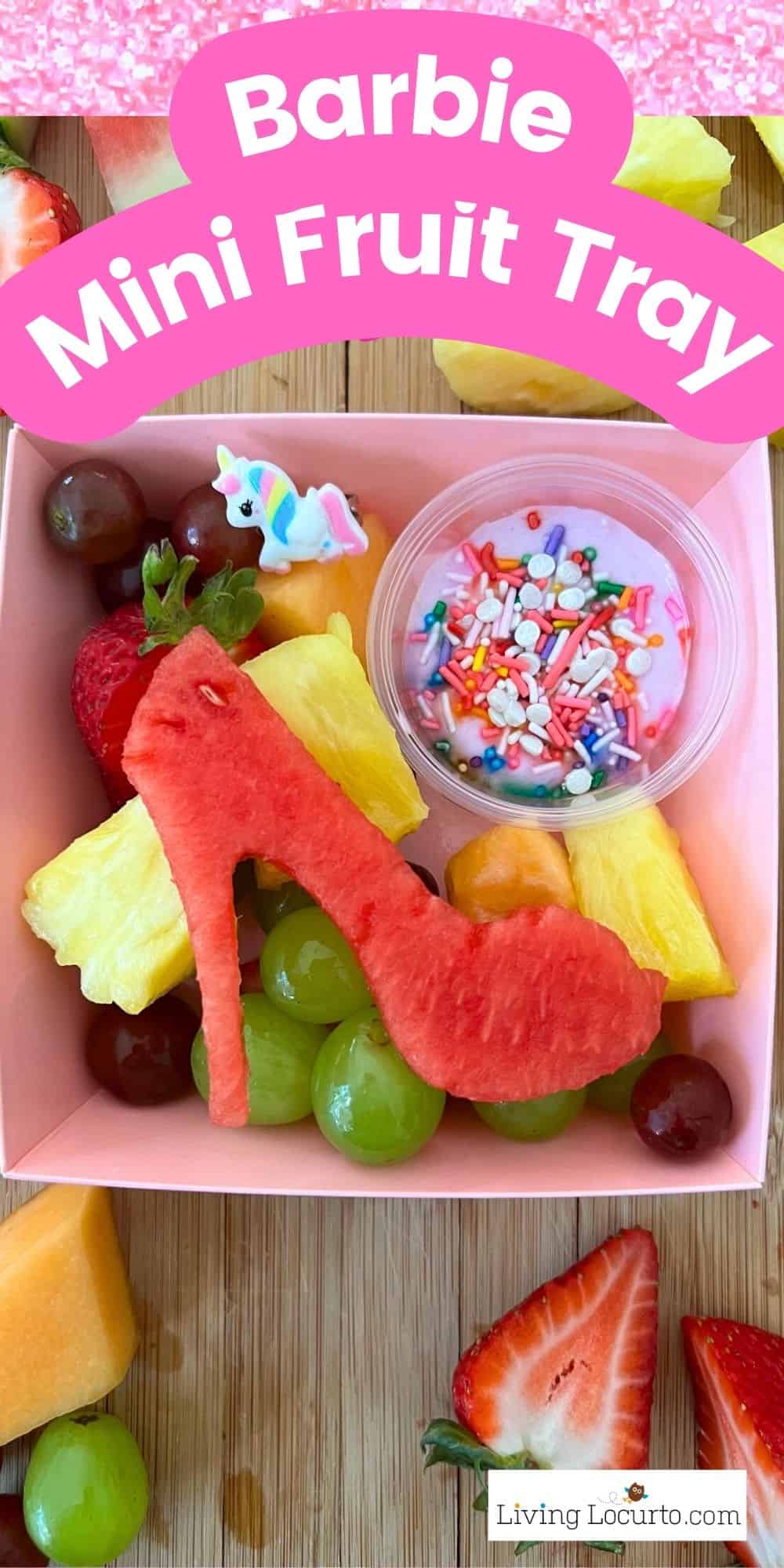 Barbie Fruit Trays with Pink Dragon Fruit Yogurt Dip Barbie Fruit Trays with Pink Dragon Fruit Yogurt Dip.