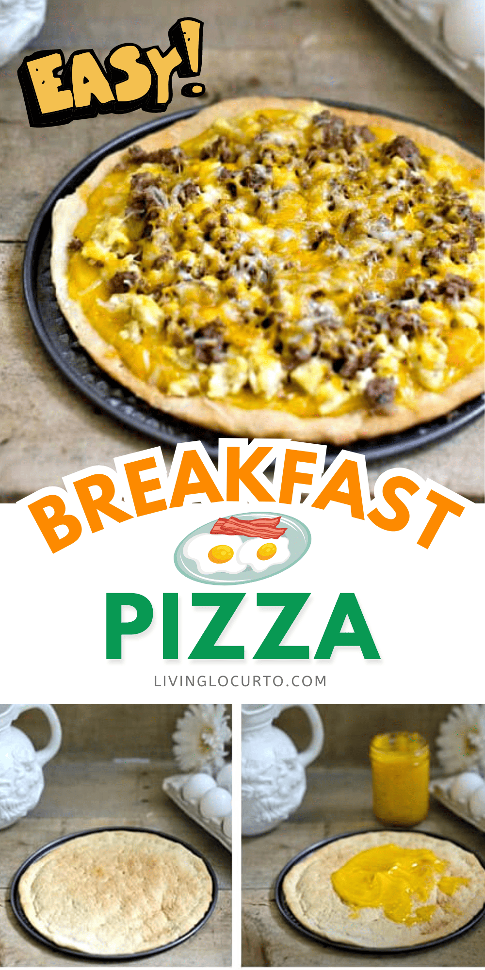 Egg and Sausage Breakfast Pizza Recipe