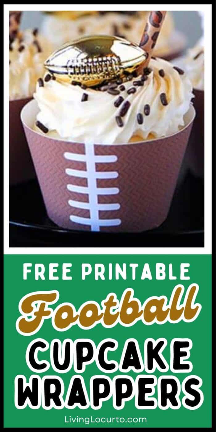 Free Printable Football Cupcake Wrappers