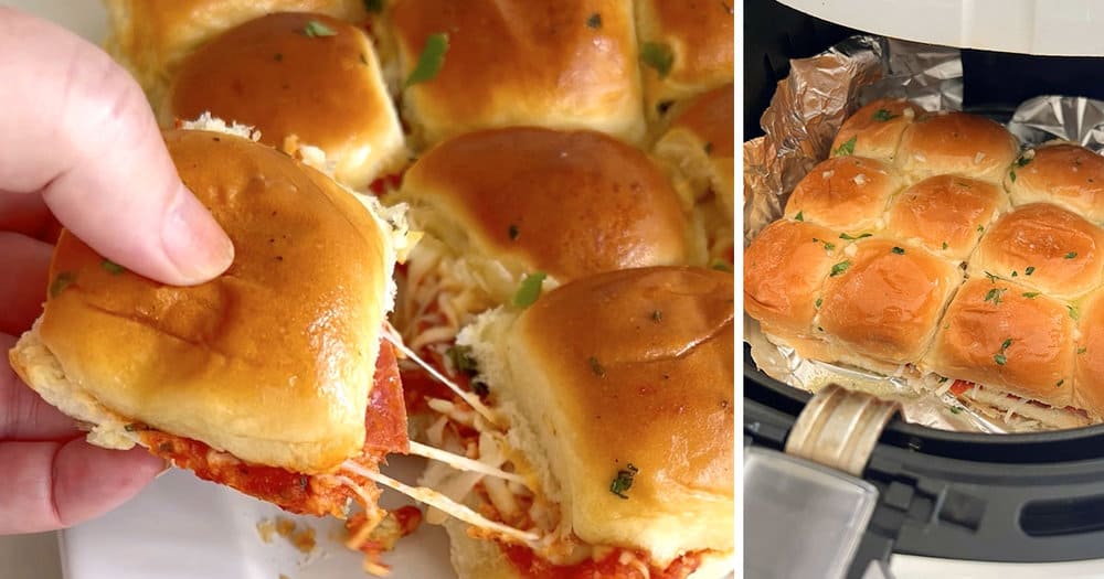 Air Fryer Pepperoni Pizza Sliders 2 Air Fryer Pepperoni Pizza Sliders