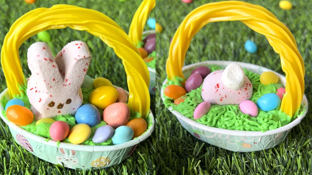15 Easter Desserts That Are Almost Too Cute to Eat 8 Easter basket chocolate chip cookie cakes HZ