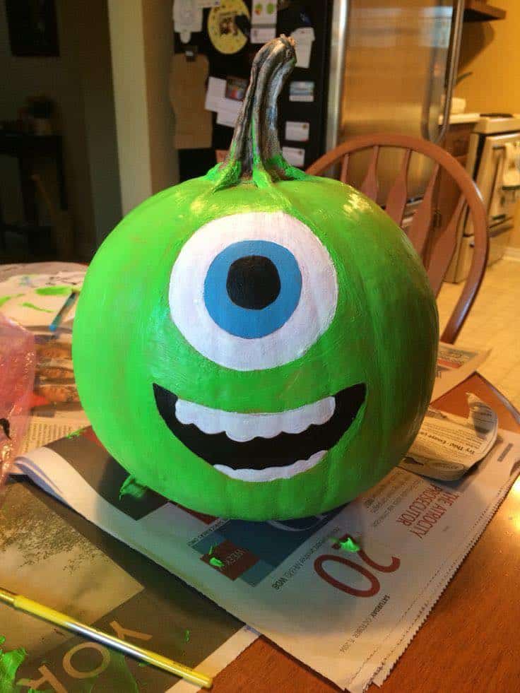 Best Halloween Painted Pumpkins - Monsters Inc