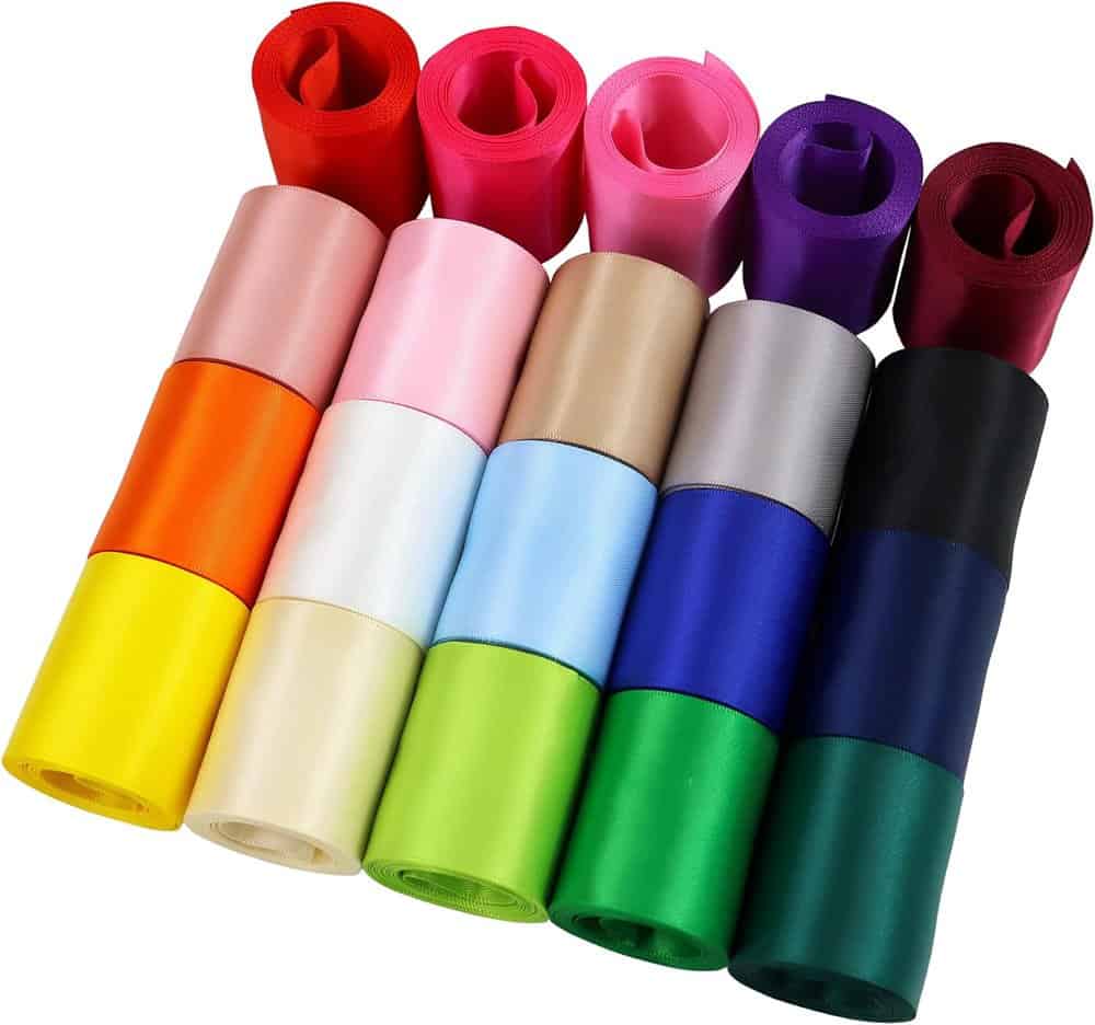 DIY Donut Bouquet 5 satin colorful ribbon
