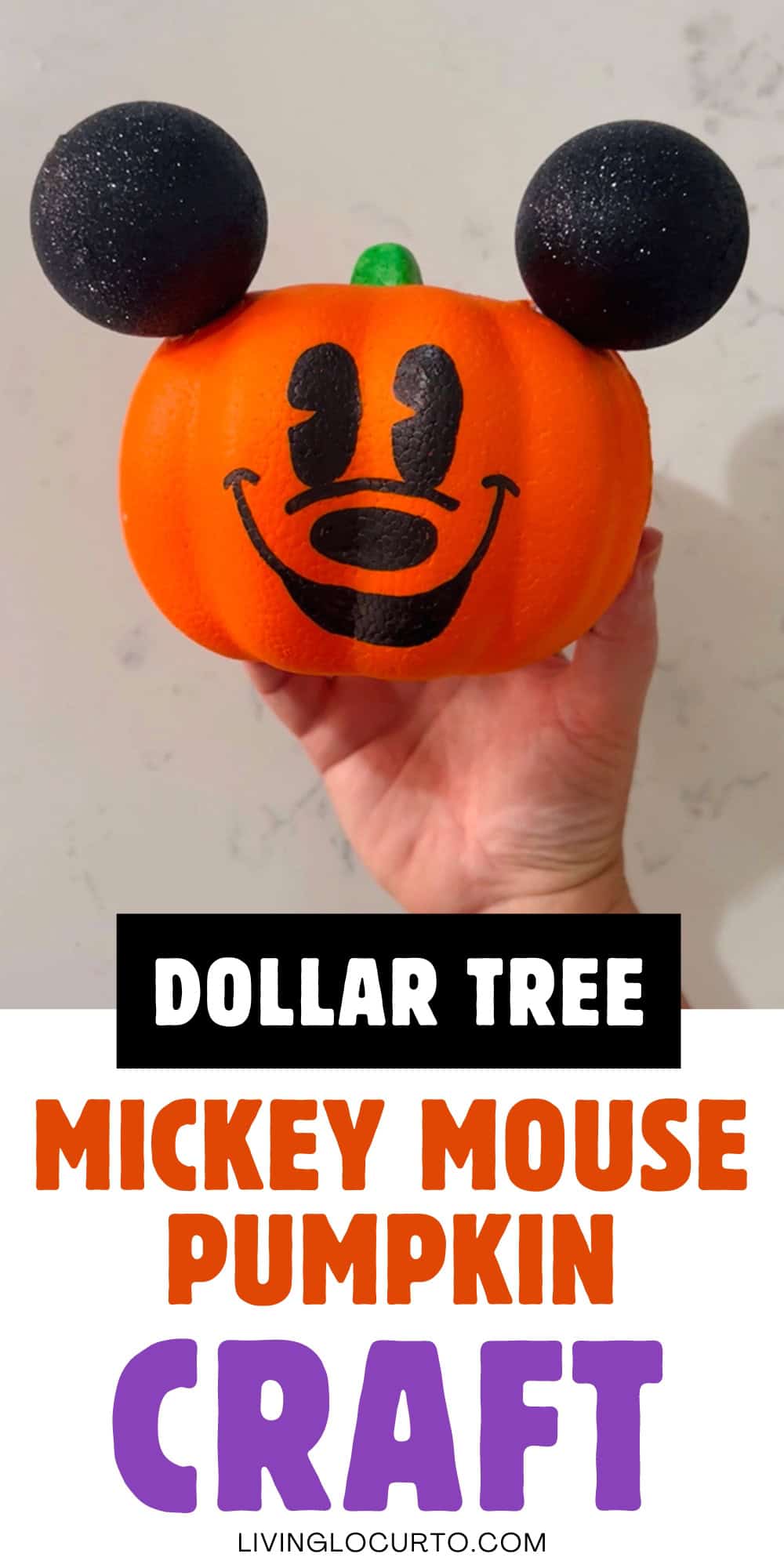 Mickey Mouse Pumpkin Dollar Tree Craft 2 Mickey Mouse Pumpkin - Easy Disney Dollar Tree Craft