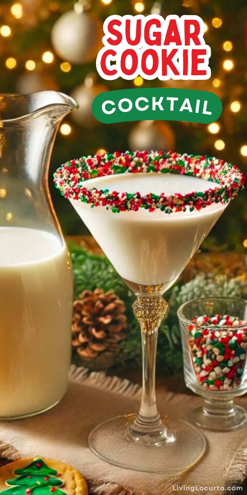 Sugar Cookie Cocktail Big-Batch Recipe 4 Sugar Cookie Cocktail in martini glass