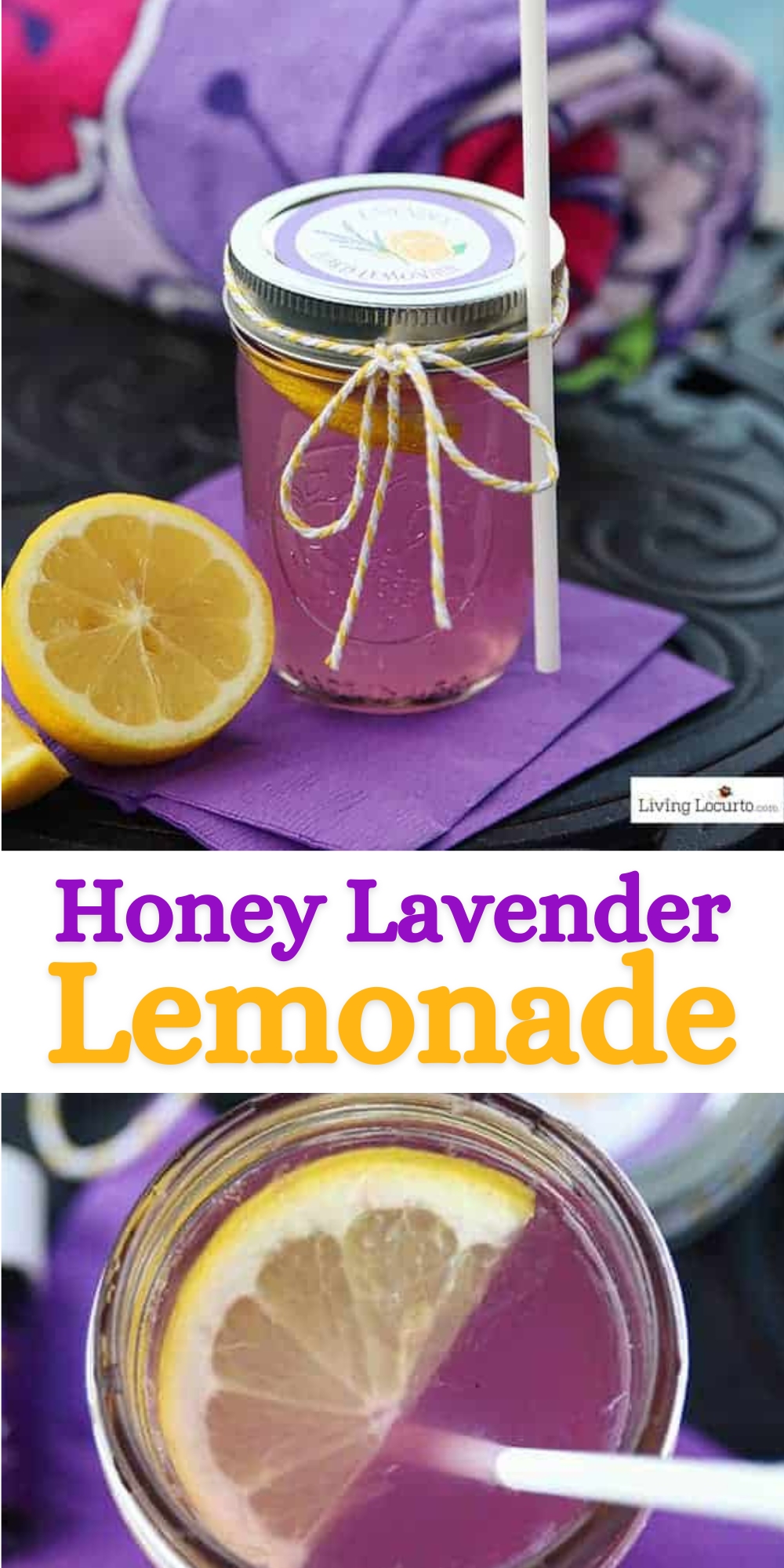 Honey Lavender Lemonade Cocktail