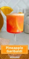 This Pineapple Garibaldi is a fluffy, refreshing orange Italian cocktail.