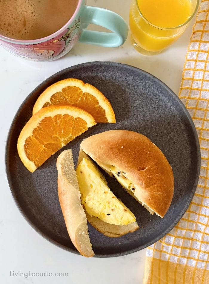 Easy Microwave Breakfast Sandwich 3 Easy Microwave Egg & Bagel Breakfast Sandwich