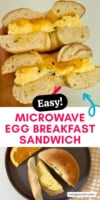 Easy Microwave Egg Breakfast Sandwich