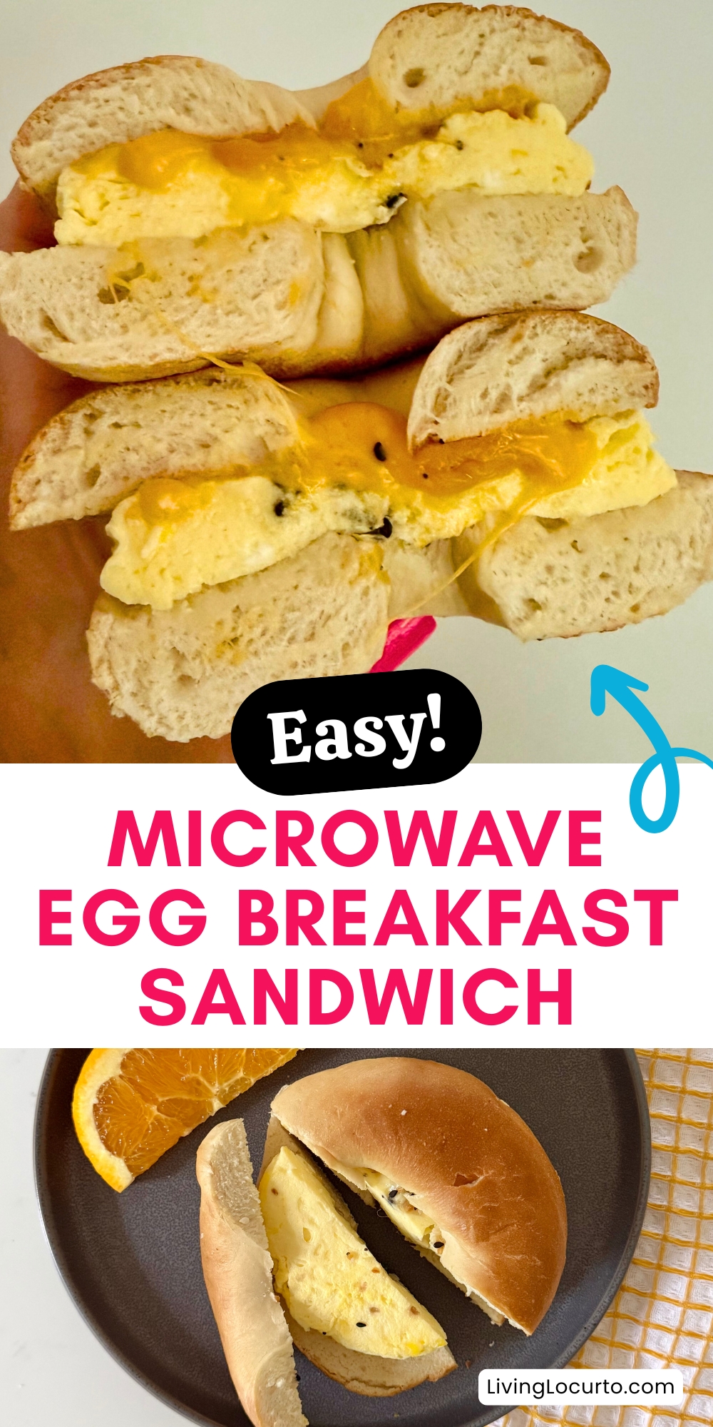 Easy Microwave Egg Breakfast Sandwich