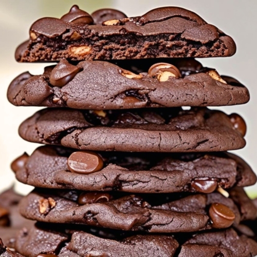 Dark Chocolate Chip Cake Mix Cookies 3 Make rich and chewy Dark Chocolate Chip Cake Mix Cookies in minutes!