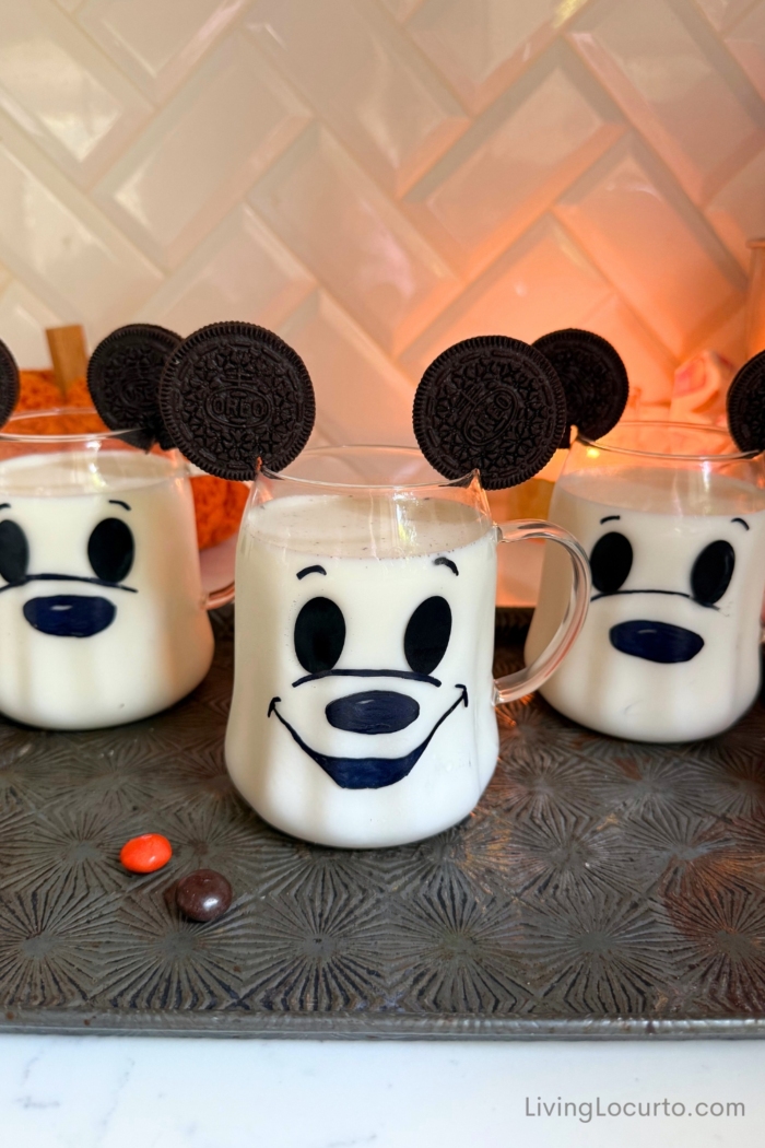 Mickey Ghost Milk and Cookies 6 Mickey Ghost Milk & Cookies Halloween Treat