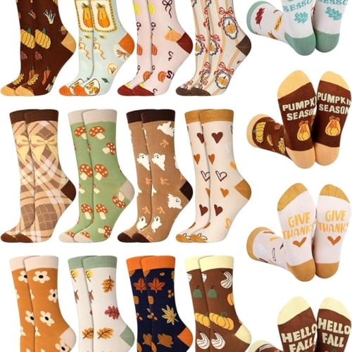 Apple Cider Punch Buckets 10 fall socks