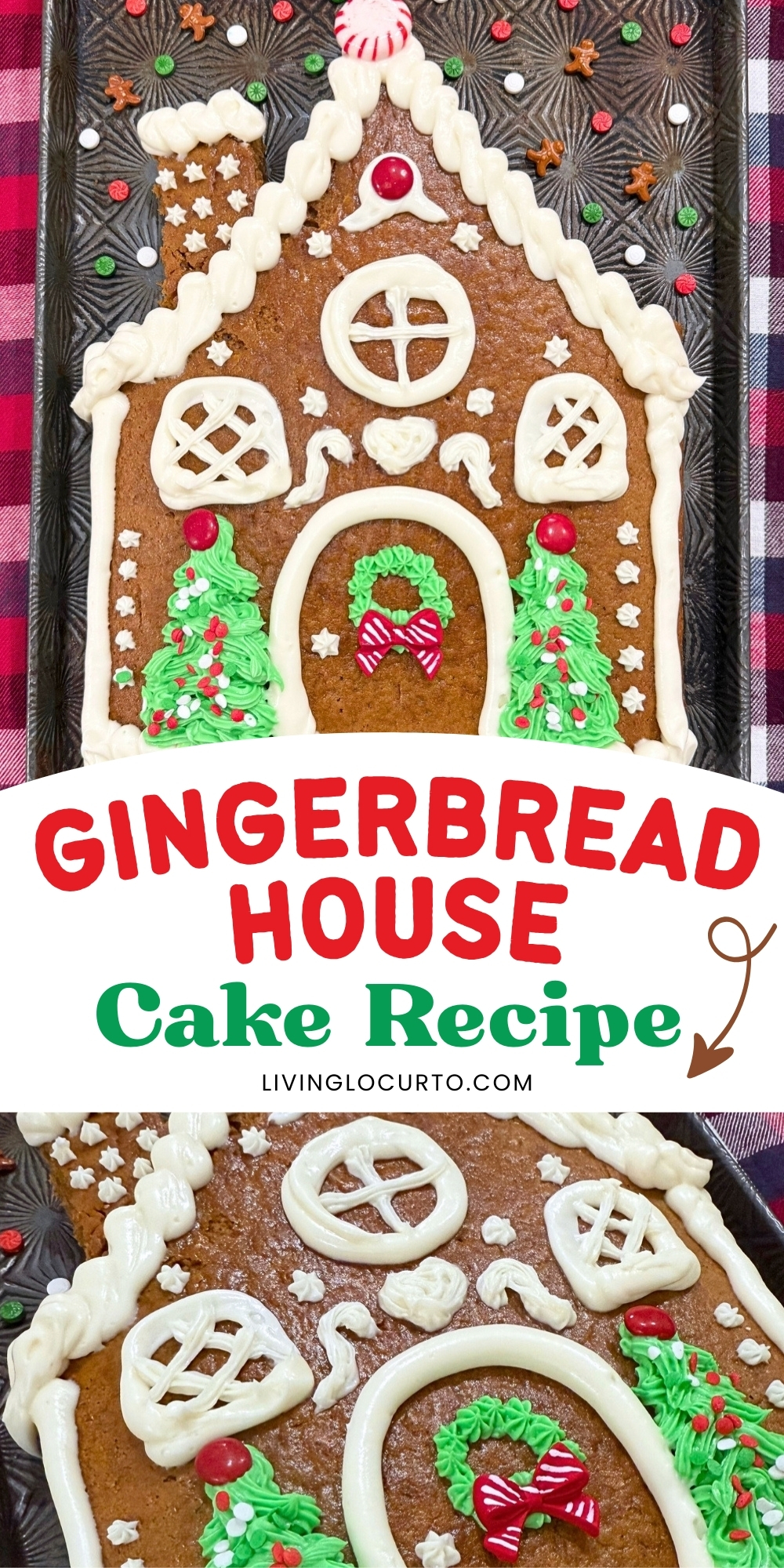 Gingerbread House Cake using an easy box-mix upgrade Gingerbread House Cake using an easy box-mix upgrade! Soft, spongey, and full of warm holiday flavor, this festive cake is shaped like a gingerbread house and decorated with simple frosting details. Perfect for Christmas parties and gingerbread lovers!