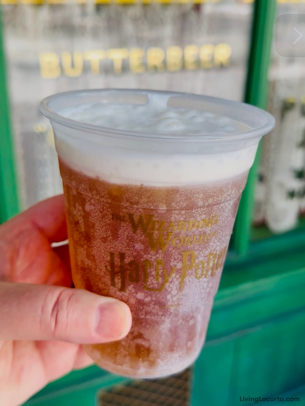 Frosty drink in a plastic cup