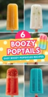 6 Easy Boozy Popsicles Recipes with a pool in the background