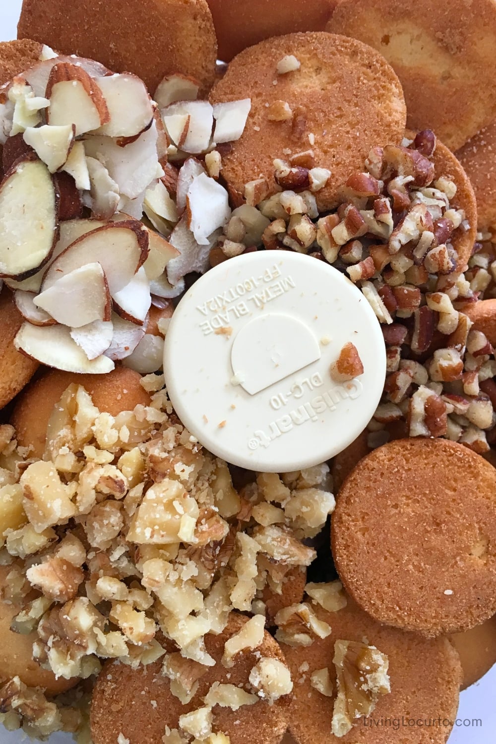 Copycat Cheesecake Factory Cheesecake 7 nuts, cookies in a food processor