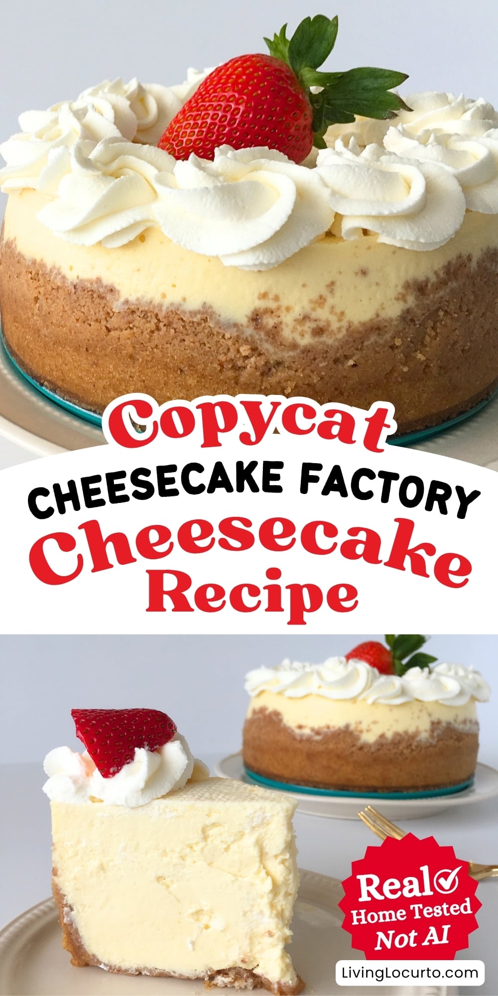 Copycat Cheesecake Factory Cheesecake 16 This copycat Cheesecake Factory cheesecake recipe is a duplicate of the restaurant’s famous dessert and can be made in your Instant Pot!